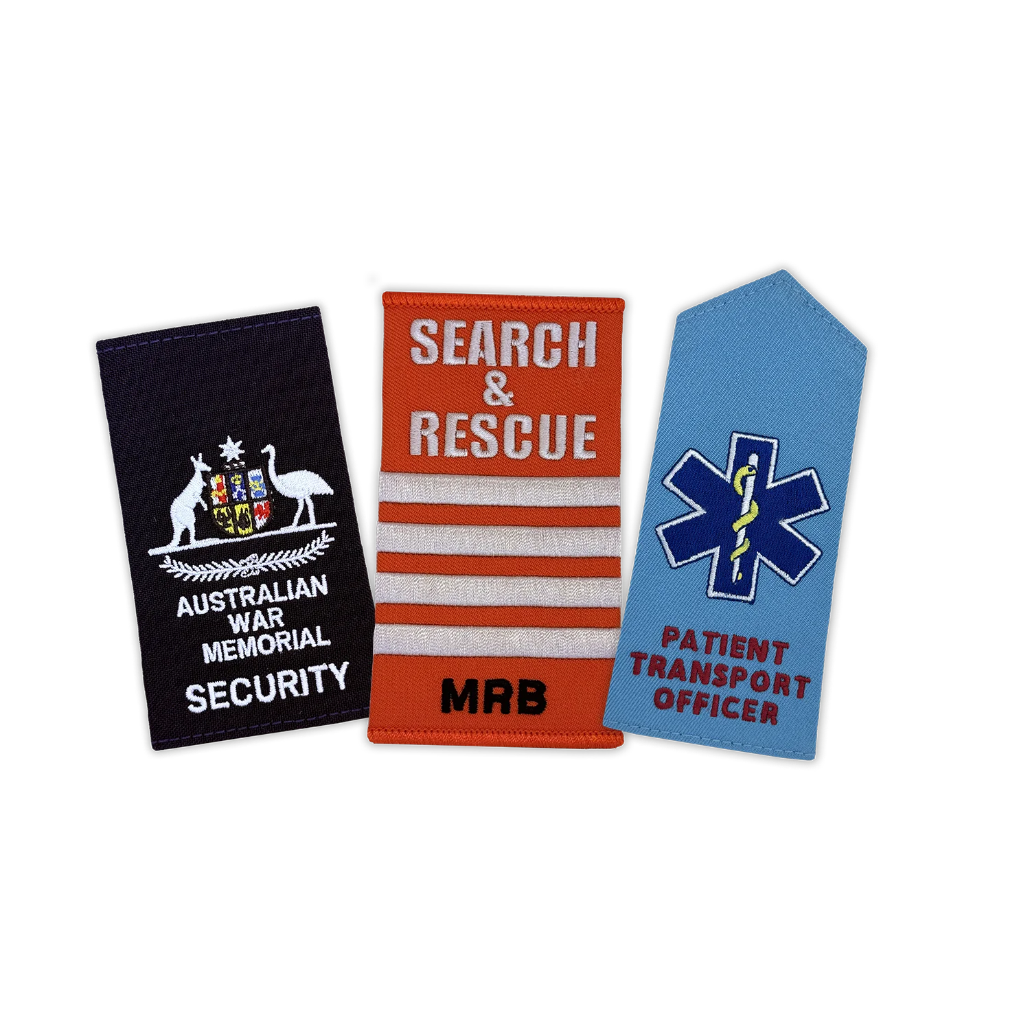Custom PVC rubber patches Australia - durable 3D moulded badges for government, security and corporate use