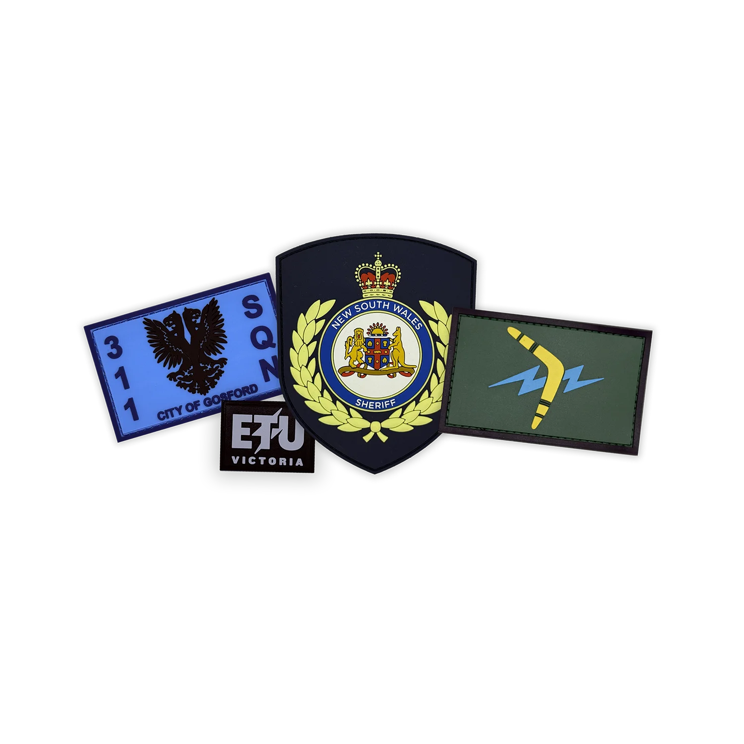 Custom PVC rubber patches and badges with 3D finish for defence and industrial use